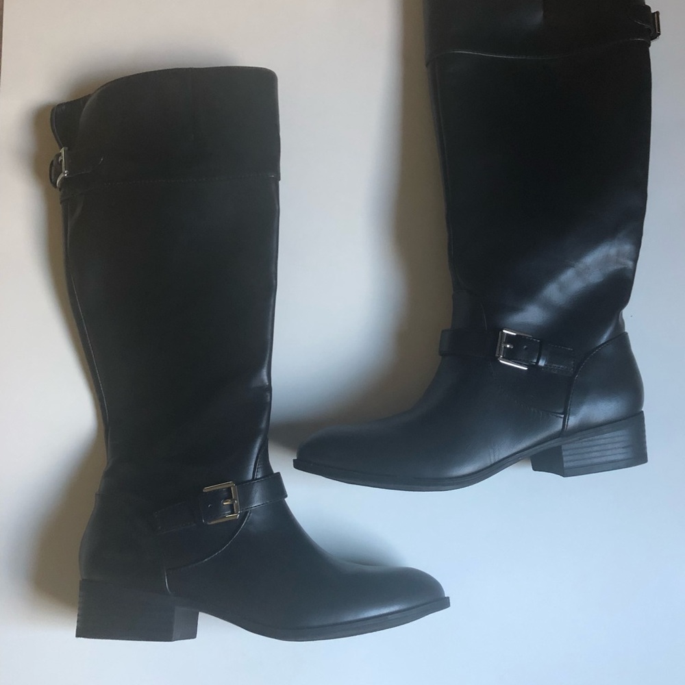 Chaps Women’s Black Knee High Riding Boot …